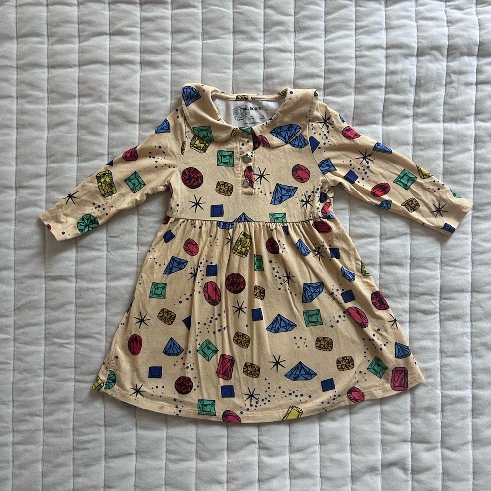 Mini Rodini Gem Dress with Colorful Gem Print